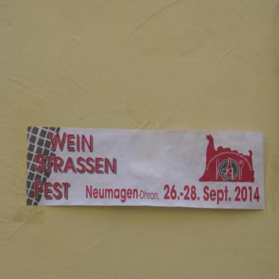 2014- WEINSTRASSEN  FEST NEUMAGEN-DHRON