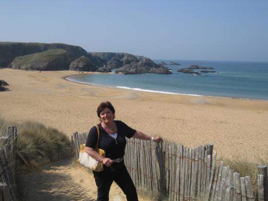 Viviane à la plage du Donnant